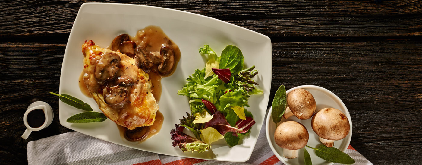 Creamy Mushroom Chicken with Reese White Cooking Wine