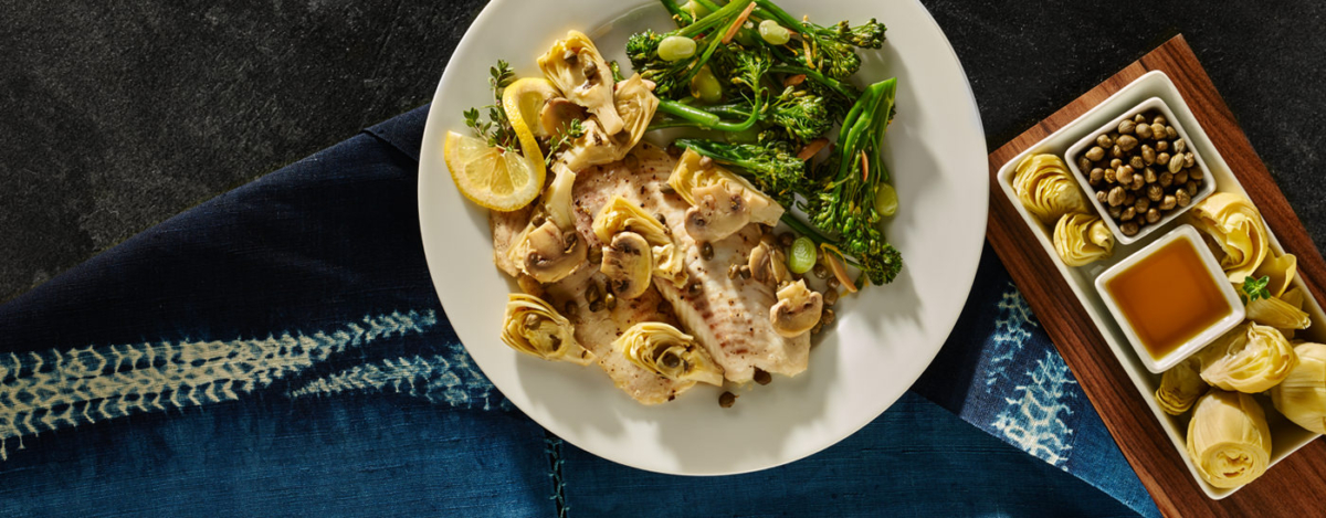 Lemon Poached Tilapia with Reese White Cooking Wine