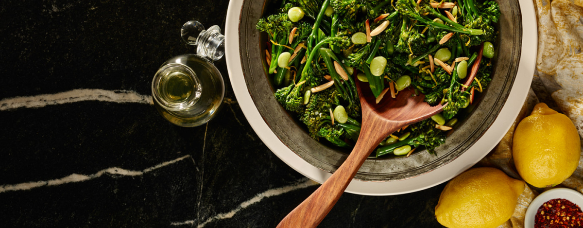 Skillet Broccolini & Butter Beans