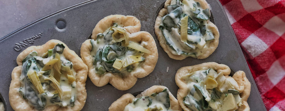 Spinach and Artichoke Cups