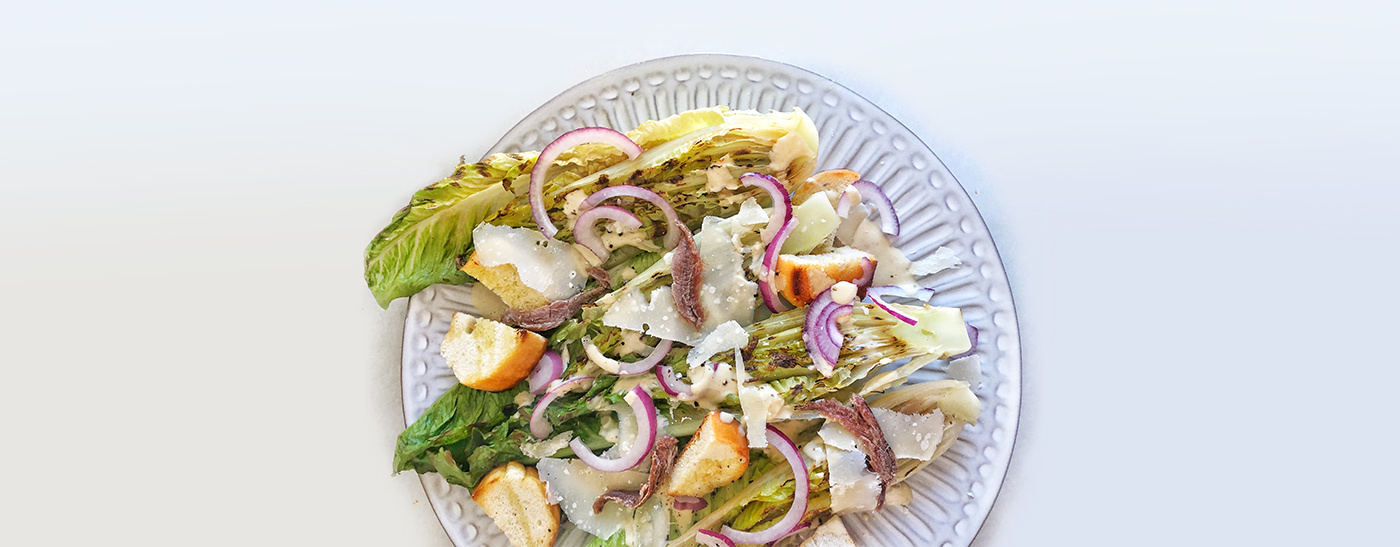 Caesar Salad with Homemade Dressing & Anchovy