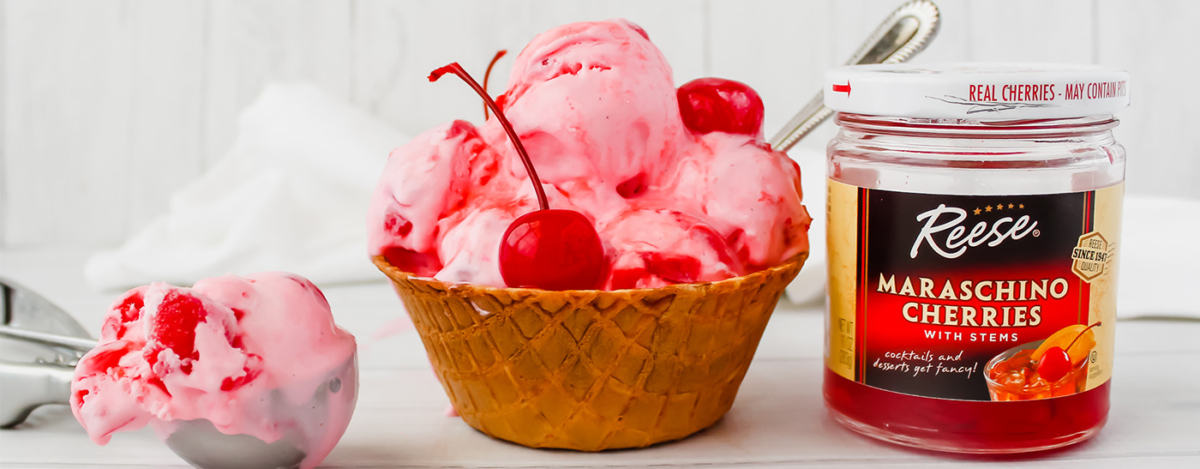 No-Churn Cherry Almond Icecream