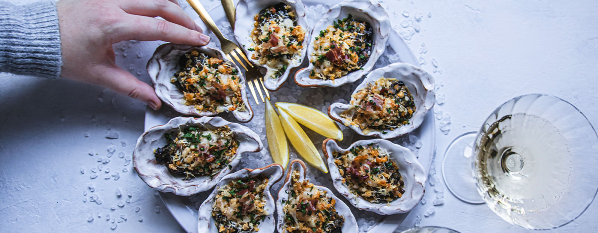 Smoked Oysters Rockefeller