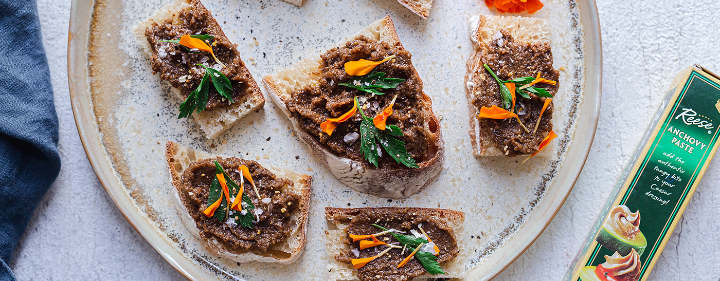 Black Olive Paté with Anchovy Paste - Reese® Specialty Foods