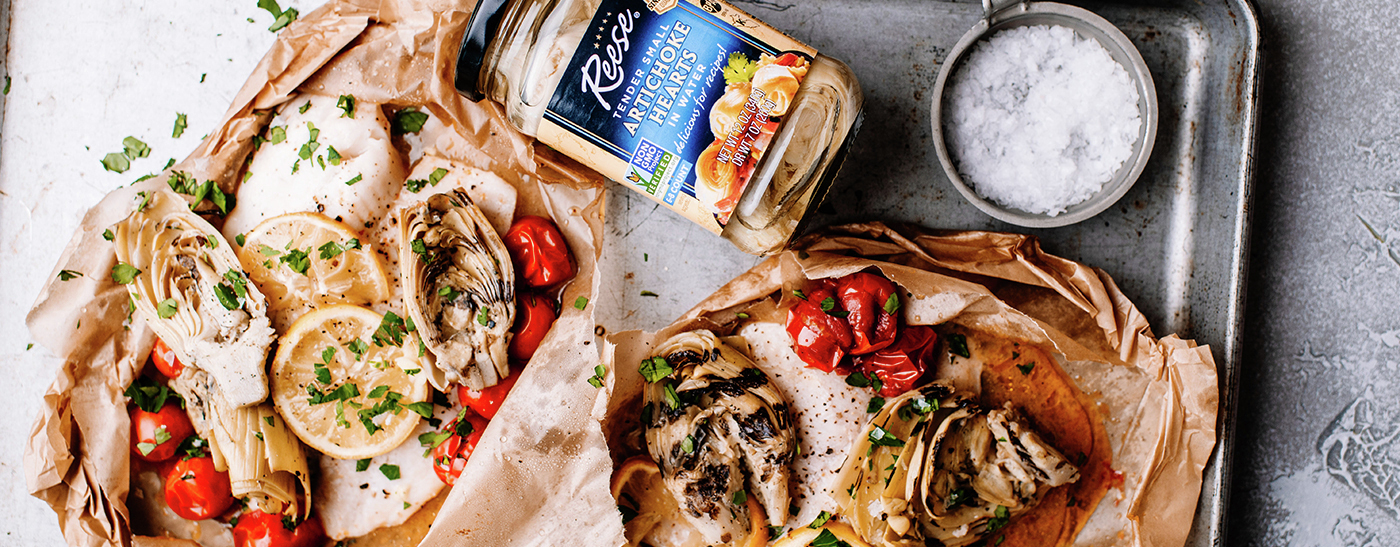 Lemon Artichoke Tilapia En Papillote - Reese® Specialty Foods