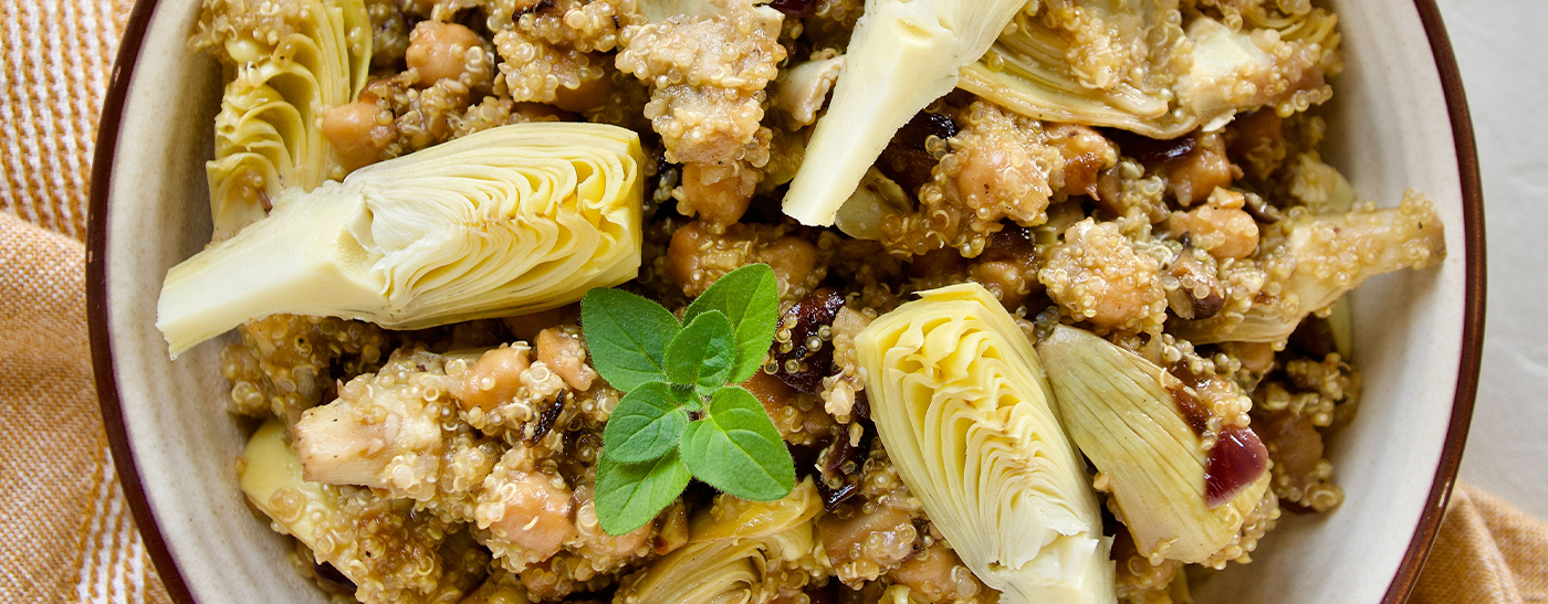 Plant-Based Artichoke Hearts Quinoa Salad