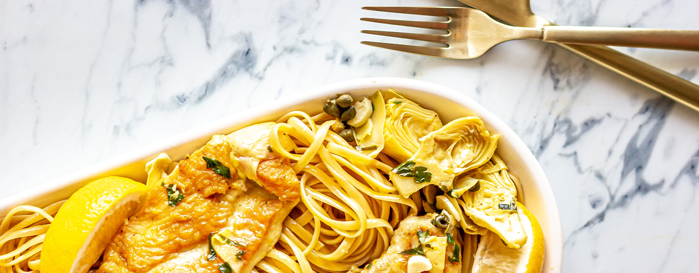 Chicken Piccata with Artichoke Hearts