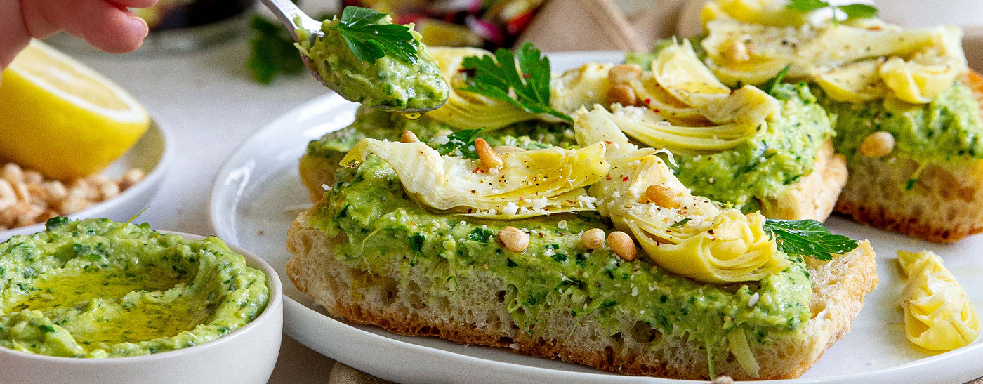 Artichoke Pesto on Ciabatta - Reese® Specialty Foods