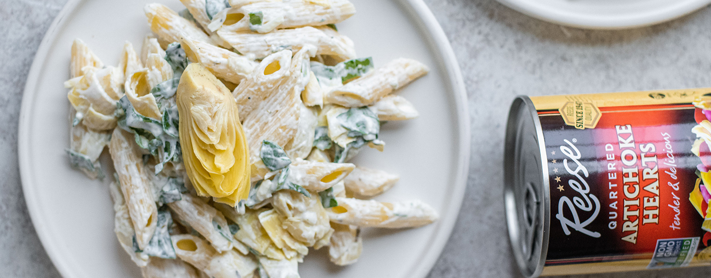 Artichoke Spinach Pasta Salad - Reese® Specialty Foods