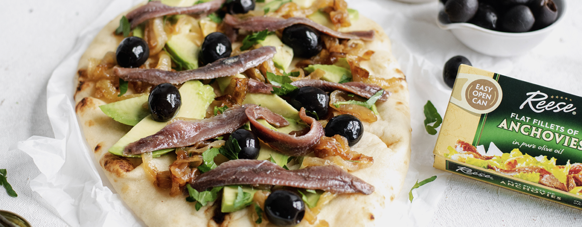 Olive Anchovy Flatbread