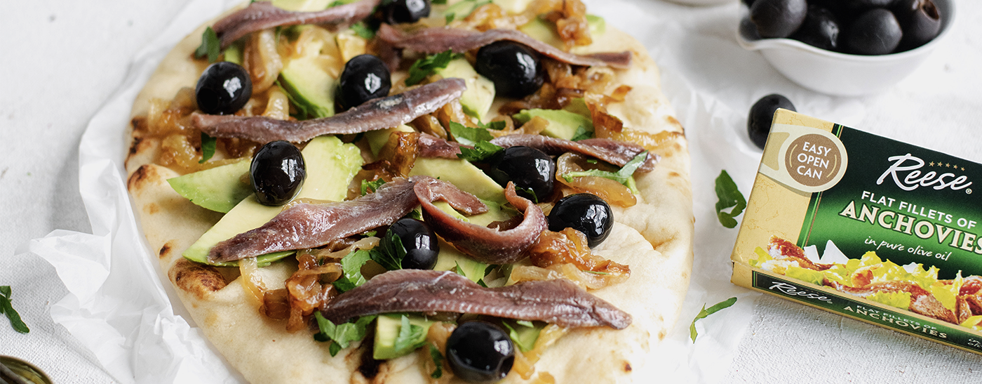 Olive Anchovy Flatbread - Reese® Specialty Foods
