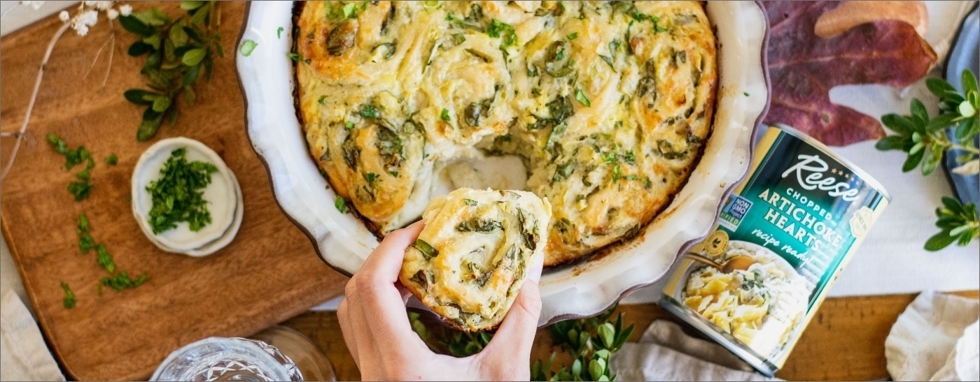 Spinach Artichoke Pinwheels - Reese® Specialty Foods