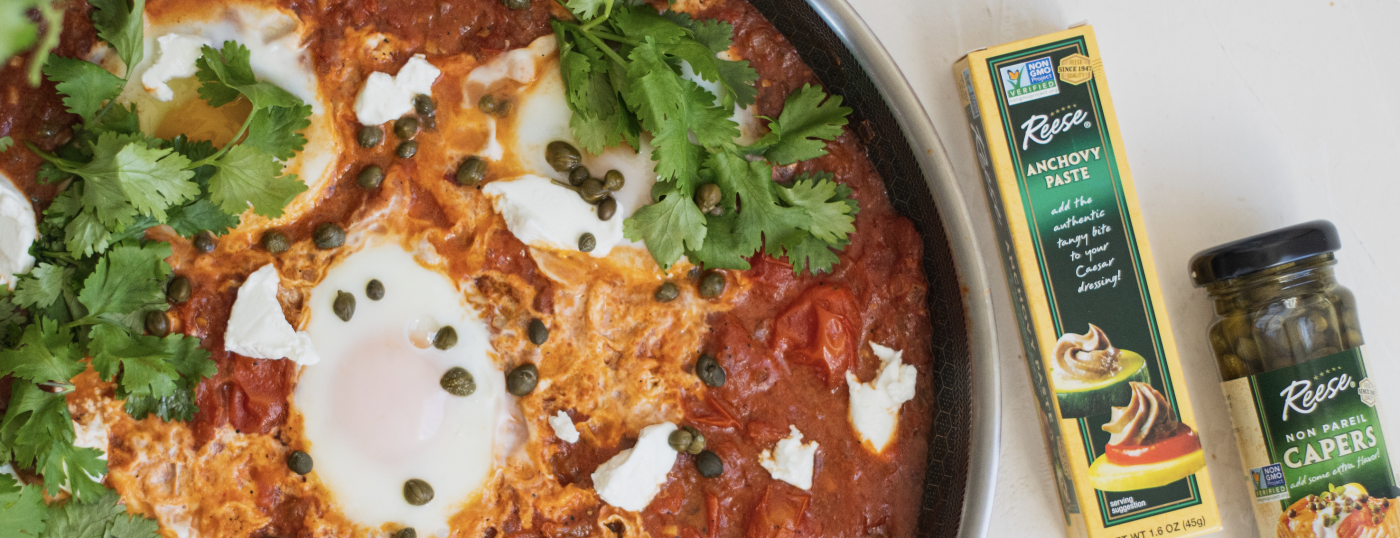 Spicy Puttanesca Style Shakshuka - Reese® Specialty Foods