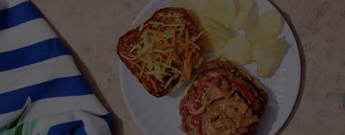 Asian-Inspired Burgers with Hoisin Ketchup