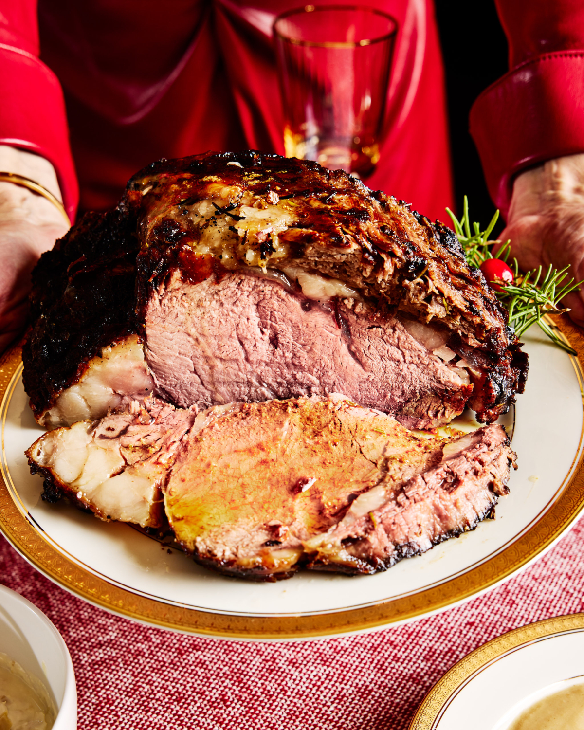 Herb-Crusted Prime Rib with Artichoke & Horseradish Cream