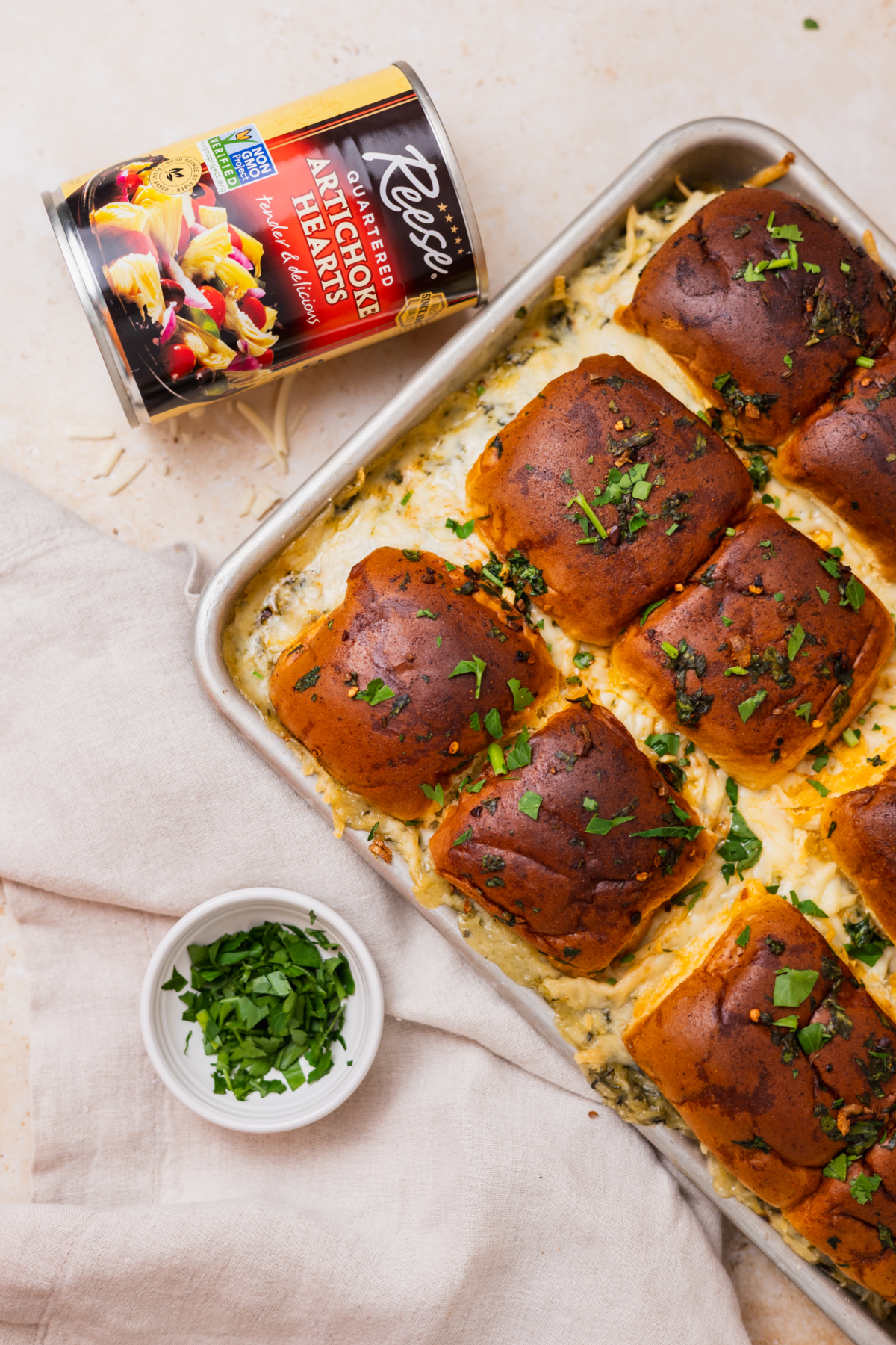 Vegan Spinach Artichoke Sliders
