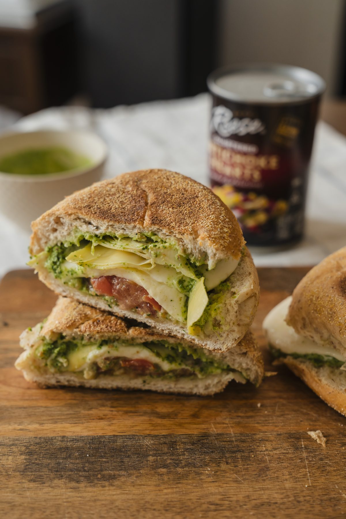 Artichoke Hearts Pesto Sandwich